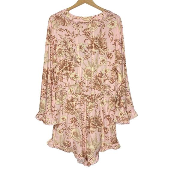 Agua Bendita X Target Romantic Floral Print Flare Sleeve Romper - Picture 3 of 9